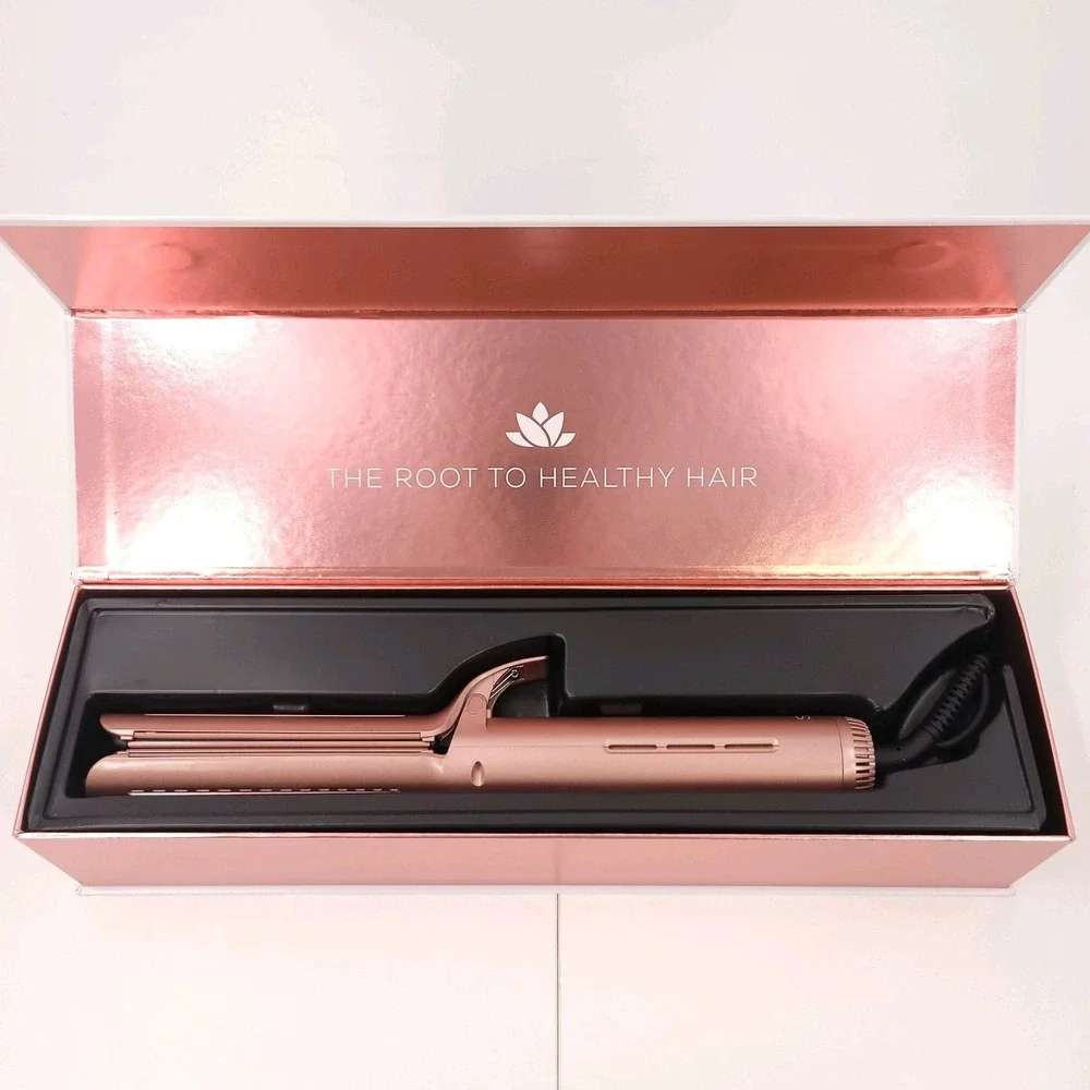 Sutra Air Styler 2 in 1 Hair Straightener + Curler Ceramic Plates Rose Gold Pink